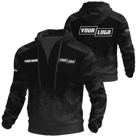 Customizable Waffle Quarter-zip Hoodie OUFAWQH03CC